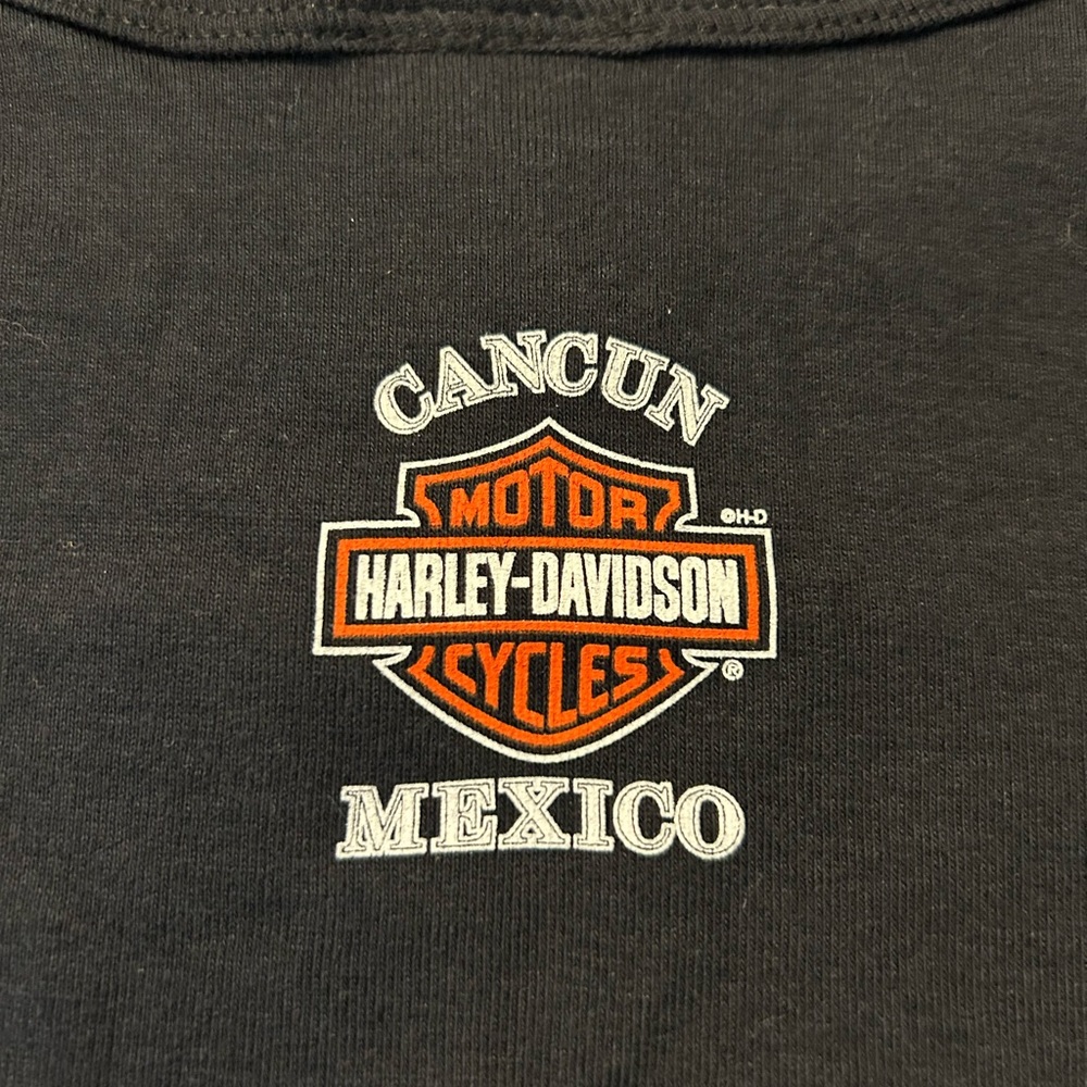 Harley-Davidson Black Camisole with Vibrant Orange Logo - Picture 4 of 5